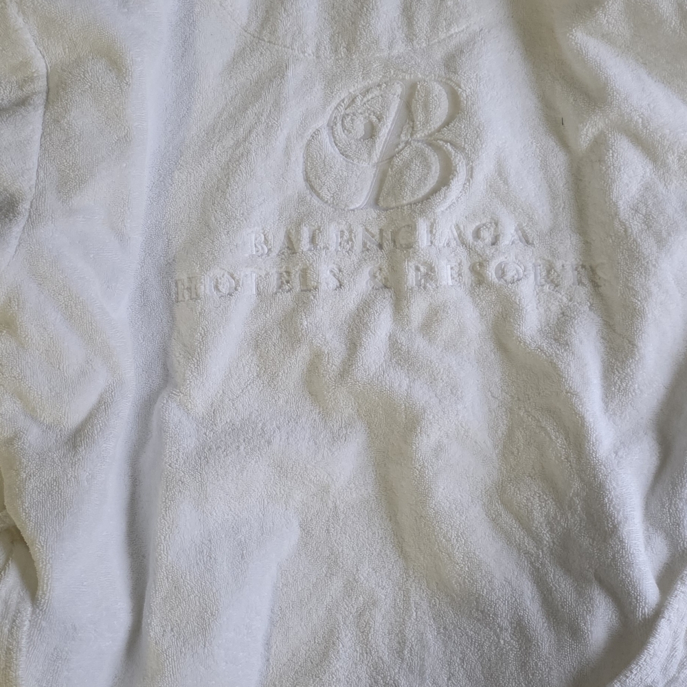 Balenciaga Embossed White Bathrobe